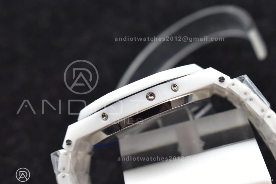 Edition Bracelet Ceramic 1052 Perpetual SmoothTexture Royal Ceramic on Best Oak APSF A 26579cb Calendar White 0831